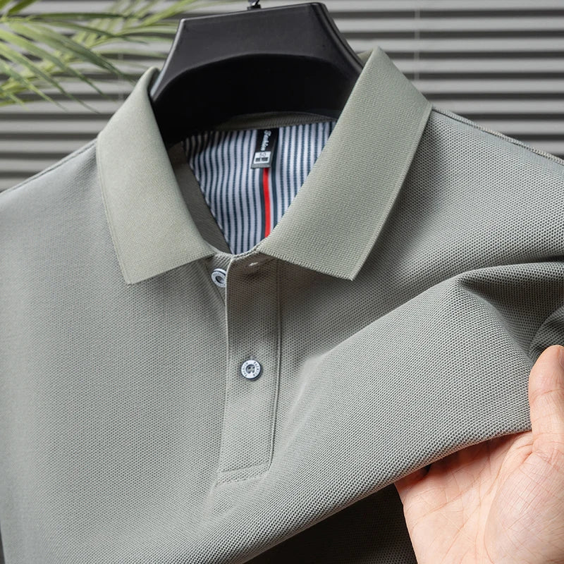 High end 100% cotton short sleeve polo shirt men's summer new trend brand business casual golf T-shirt fashion men's clothing