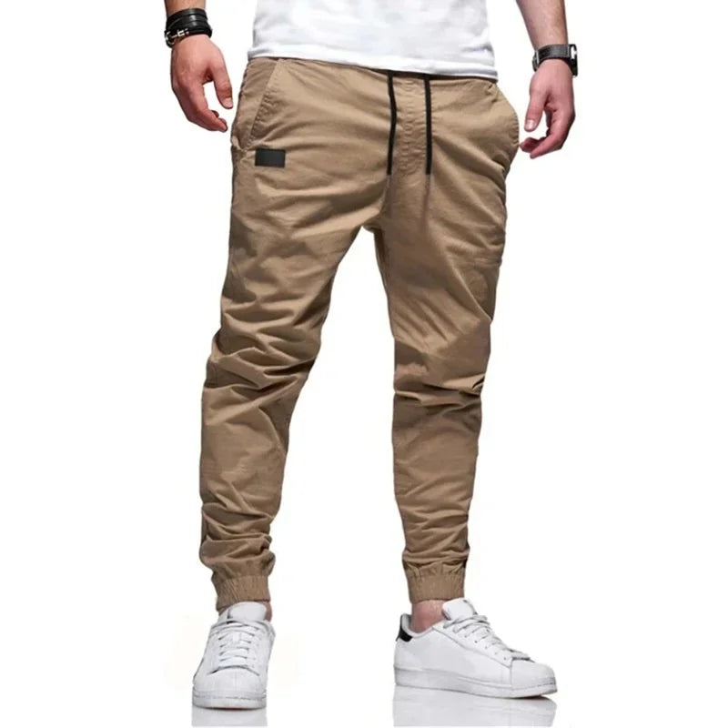 Slim Men Pants sport Joggers trousers Men Solid Color Straight Pants thin Woven Sweatpants men casual Trousers