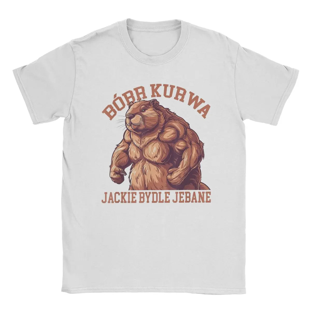 Unique Bobr Kurwa Bober Beaver T-Shirt for Men Round Neck 100% Cotton T Shirts Short Sleeve Tee Shirt Birthday Gift Tops