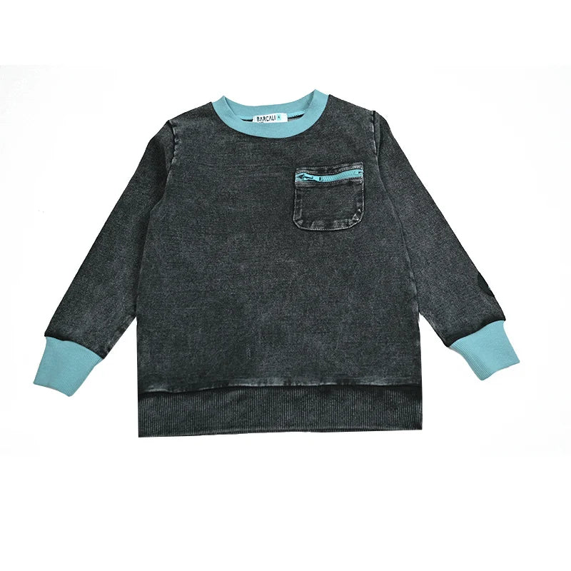 New fall collection family matching children clothes boy shirt girls dress 2pcs girls outfit baby set garment washing black gray