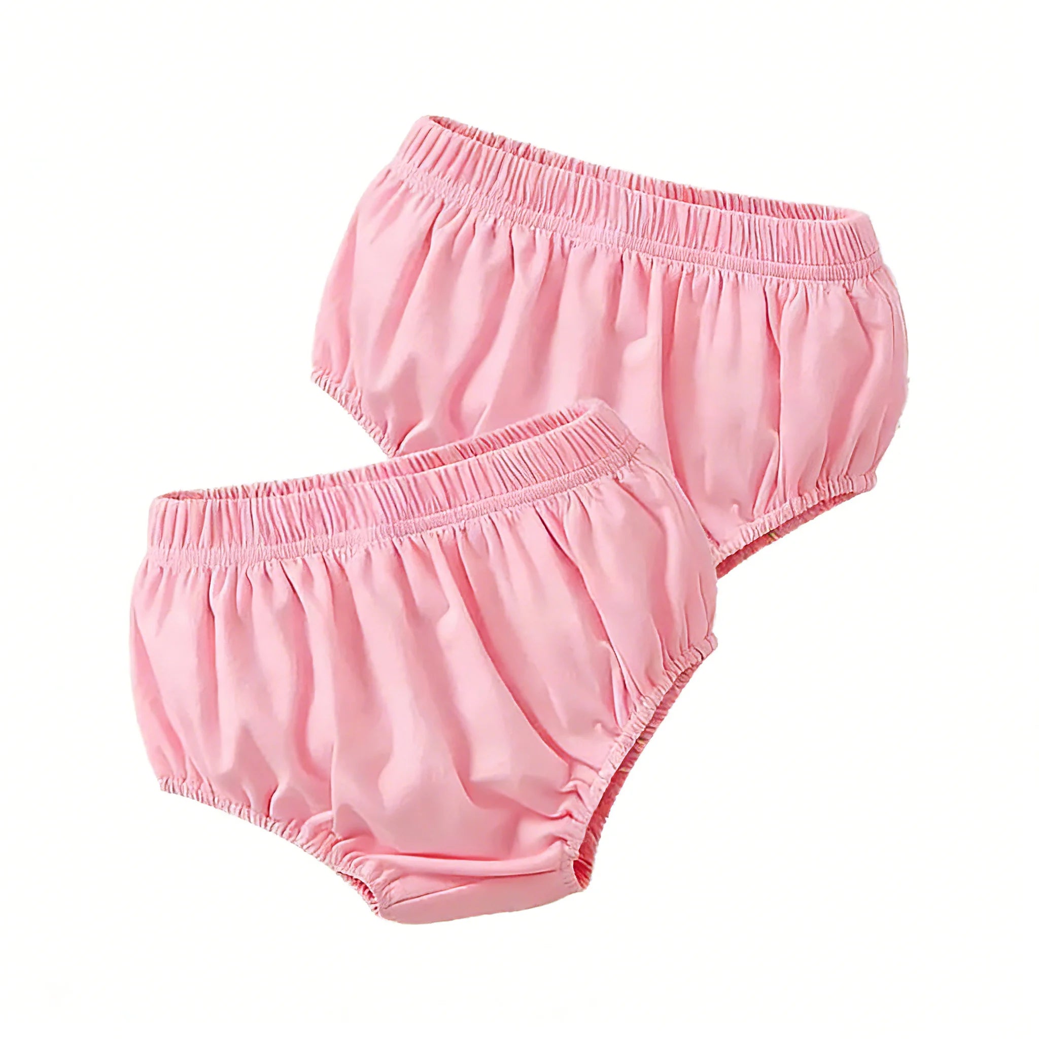 2pcs Solid Color Infant Toddler Underwear Soft Cotton Baby Girls and Baby Boys Unisex Diaper Covers Bloomers