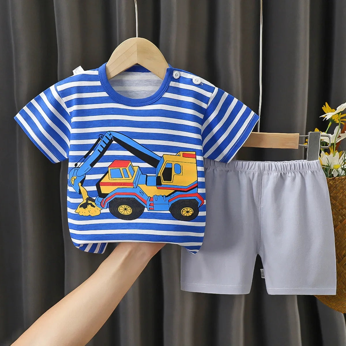 Kids Cotton T-Shirt & Shorts Summer Set – Casual 2-Piece Toddler Outfit