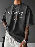 Men's Loose Fit Casual Graphic Print Short Sleeve T-Shirt