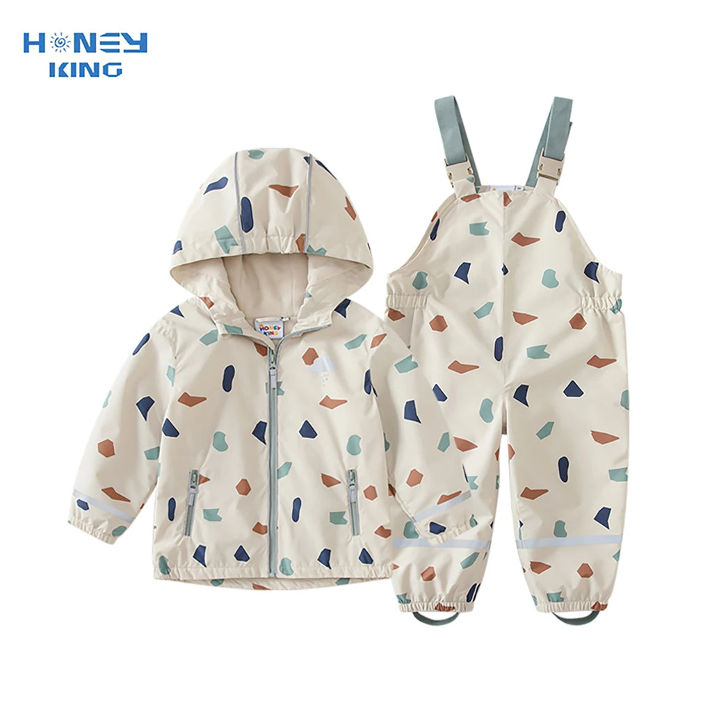Kids Waterproof Raincoat & Pants Set – Baby Overalls Rain Suit for Girls & Boys