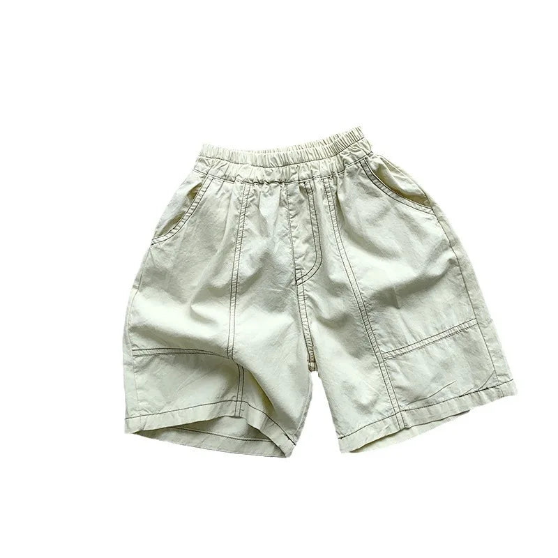 2025 Summer New Children Loose Shorts Baby Solid Casual Pants Boys Girls Cotton Casual Shorts Toddler Middle Pants Kids Clothes