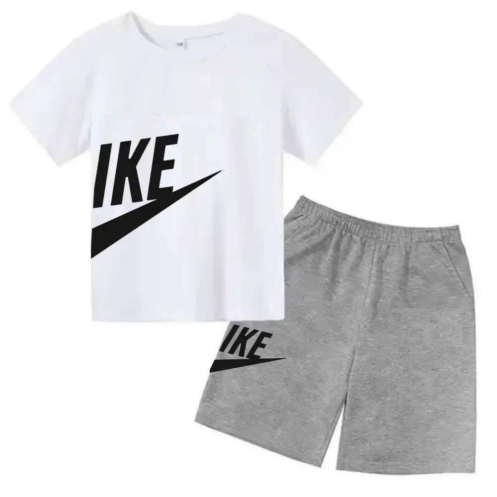 Kids Short Sleeve Top & Shorts 2-Piece Set – Casual Fashion Summer Outfit