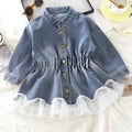 Girls Waist-Cinching Lace Trim Elastic Jacket – Trendy Fashion Outerwear