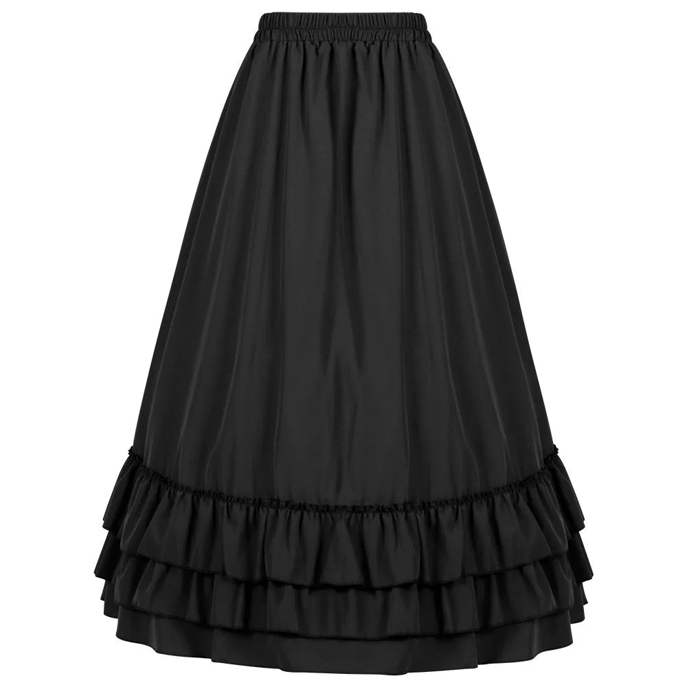 Women's Asymmetric Stripe Belt Midi Skirt – Casual Loose Mid Waist Summer Skirt