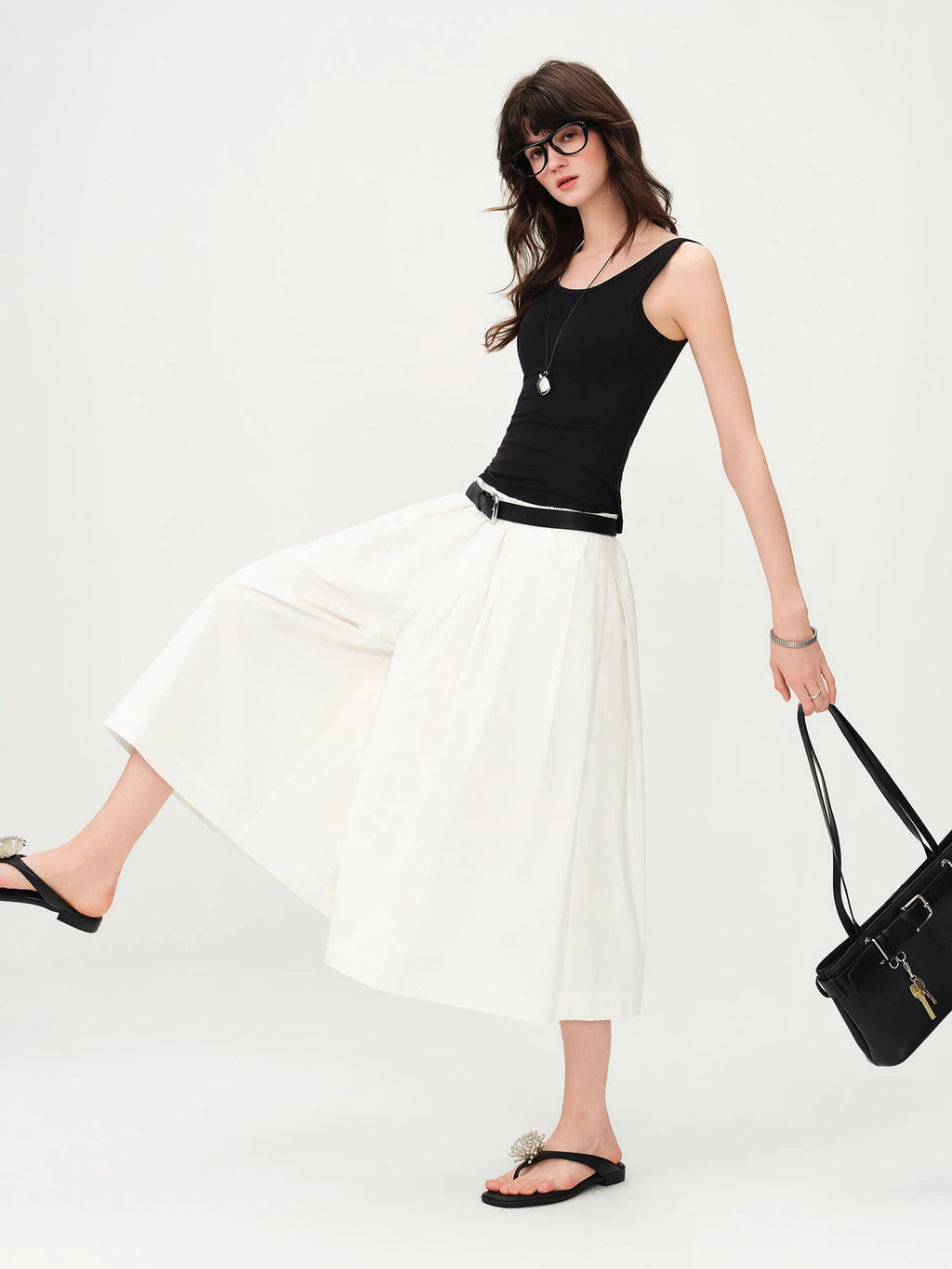 Women's Cozy Cotton A-Line Wide Leg Resort Pants – Casual Summer Outfit Trousers