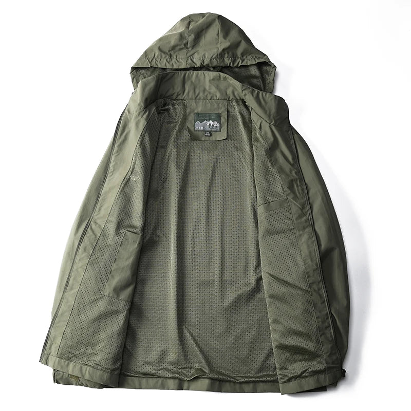 Men's Tactical Waterproof Hooded Military Jacket – Outdoor Sports Climbing Coat