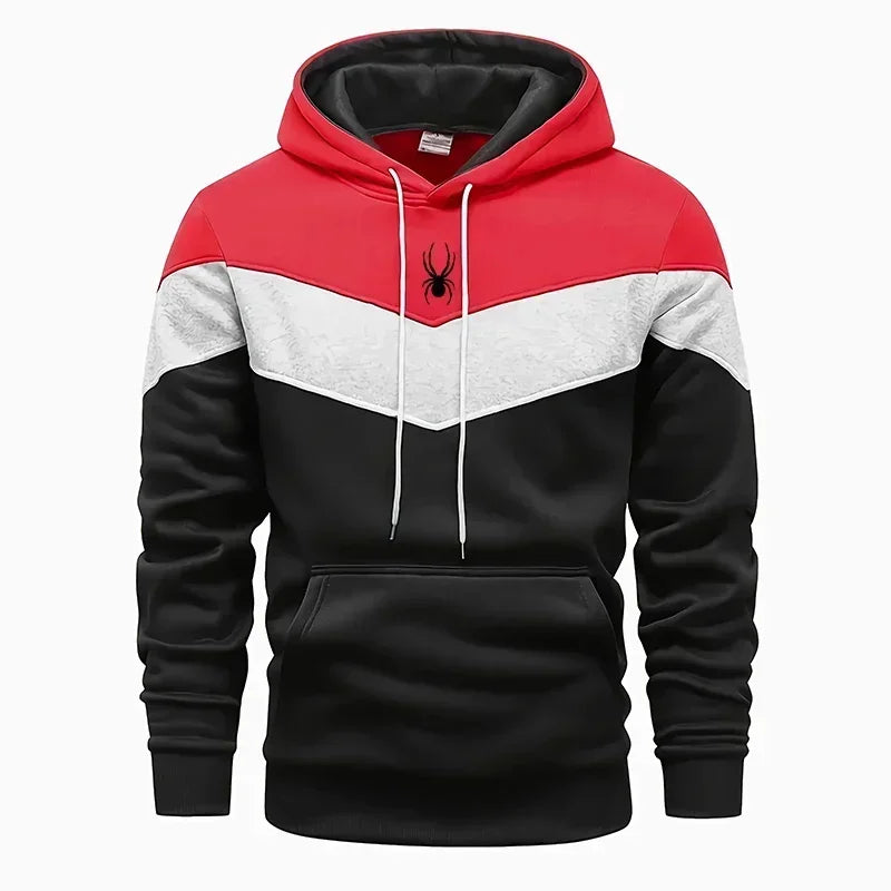 Men's Tricolor Hoodie & Jogging Pants Tracksuit – Casual Sports 2-Piece Set