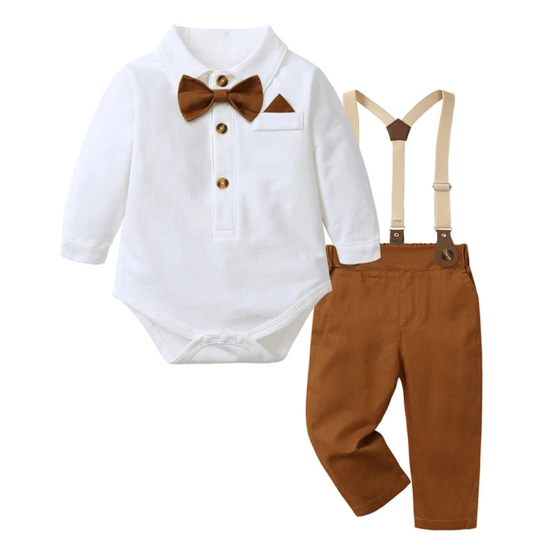 Formal Baby Clothes Boys Sets Cotton Long Sleeve Children's Top and Bottom Clothes Set 2 Pcs  Baby Boy Clothes 1-3 Years