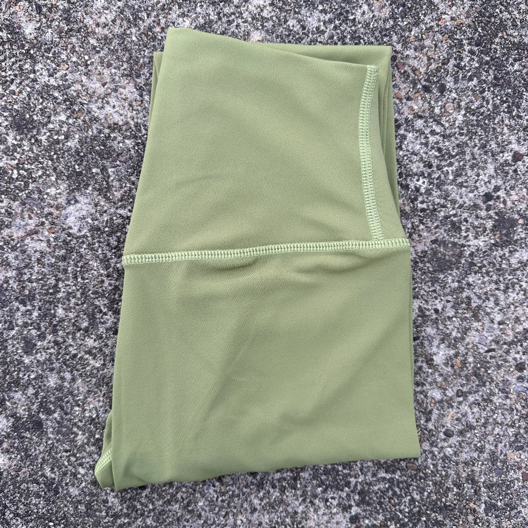 Women's High Waist Butter Yoga Leggings – Back Pocket Cropped Athletic Gym Pants