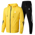 Men's Running Zipper Jacket & Sport Pants Set – Breathable Fitness 2-Piece