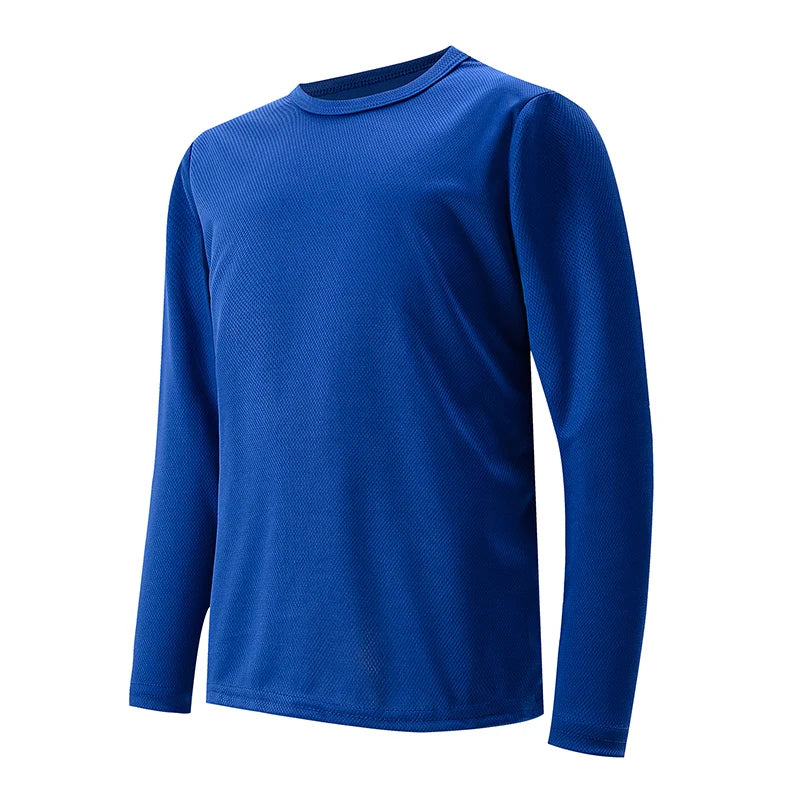 Kids Quick-Dry Long Sleeve Sports T-Shirt – Color Matching Running Top