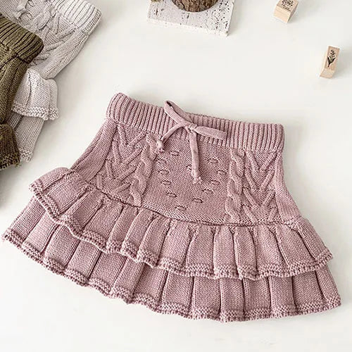 2024 New Autumn 0-4Yrs Baby Girls Knitted Shorts Toddler Baby Girls Solid Color Hollow Out Knitting Shorts Children Shorts