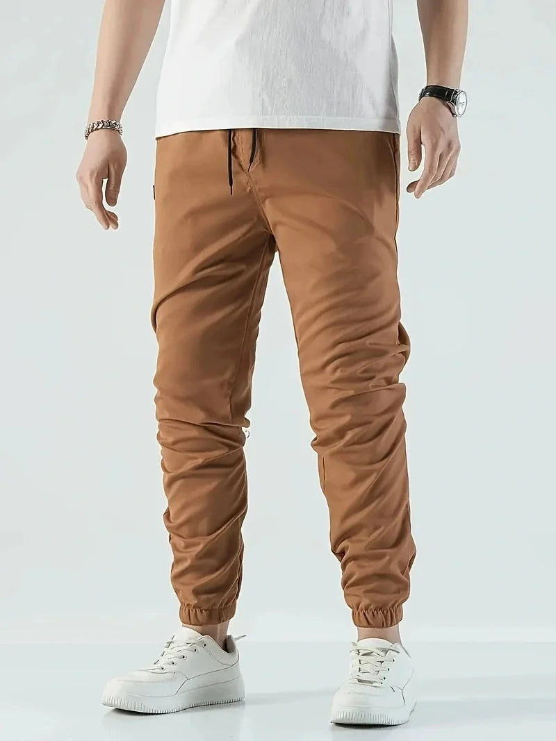 Spring Autumn Slim Men Pants sports casual Joggers trousers Mens Solid Color Straight Pants thin Woven Daily Sweatpants