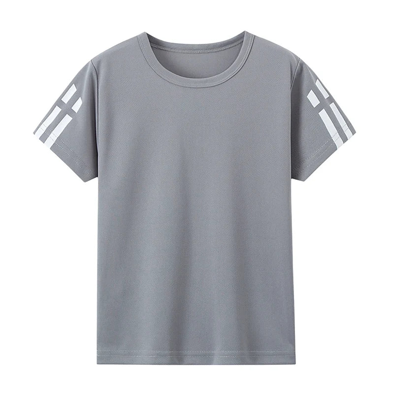 Kids Quick-Dry Sports T-Shirt – Loose Short Sleeve Training Team Uniform