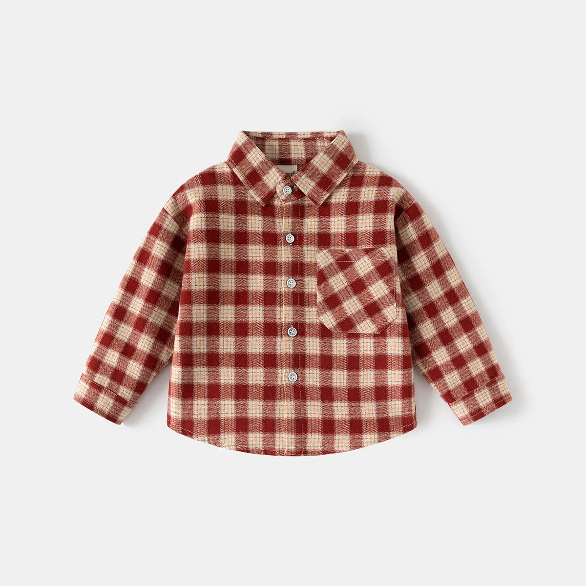 Kids Korean Plaid Oversized Long Sleeve Shirt – Loose Light Outerwear Blouse