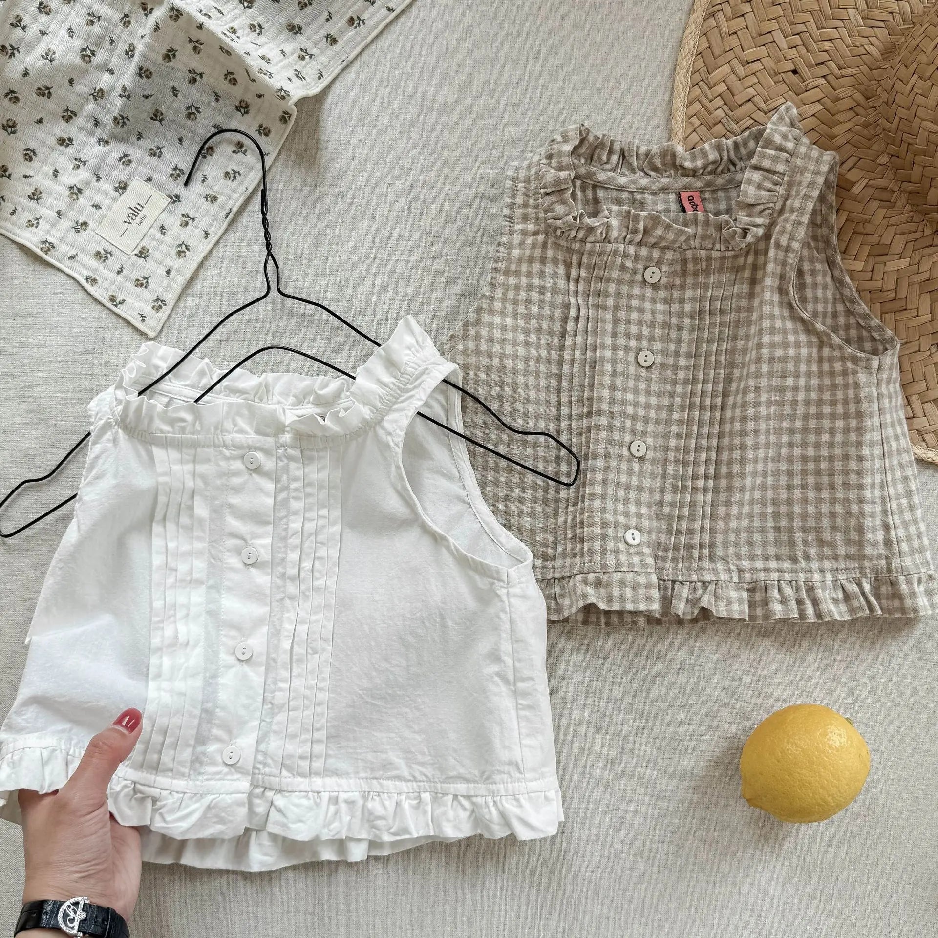Girls Sleeveless Cotton Vest Top – Soft Summer Blouse for Toddlers