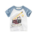 Boys Cartoon Print Short Sleeve T-Shirt – Fun Cotton Kids Tee Ages 2–8