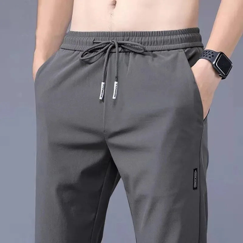 Thin Business Casual Pants Outdoor Elastic Breathable Straight Leg Sweatpants