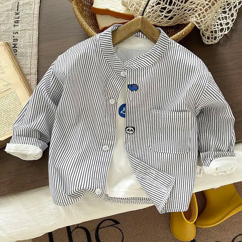 Baby Boy Plaid Long Sleeve Shirt – Soft Cotton Casual Top Ages 1–4