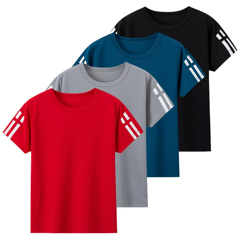 Kids Quick-Dry Sports T-Shirt – Loose Short Sleeve Training Team Uniform