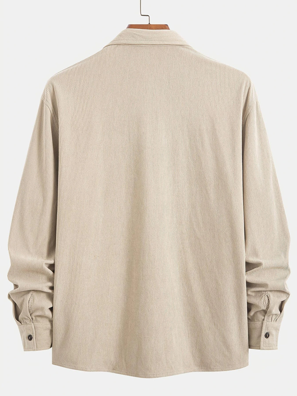 Men's Slim Fit Corduroy Long Sleeve Shirt – Wrinkle-Free Business Casual Office Shirt