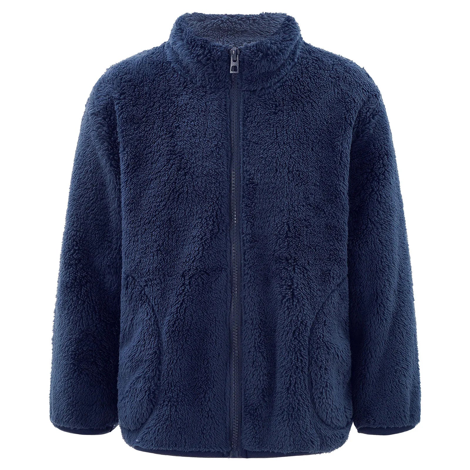 Kids Full-Zip Turtleneck Fleece Jacket – Warm Outerwear with Pocket Ages 2–12