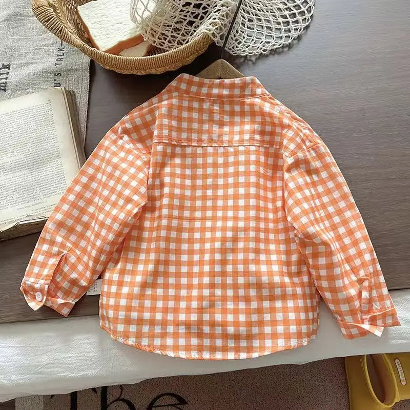 Toddler Boy Long Sleeve Casual Shirt – Soft Cotton Top Ages 1–4
