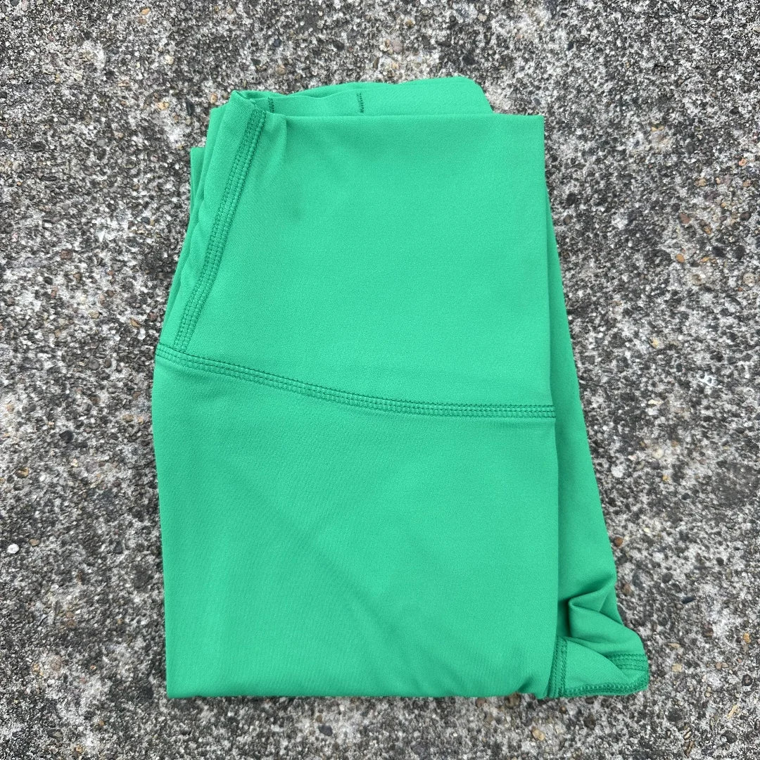 Women's High Waist Butter Yoga Leggings – Back Pocket Cropped Athletic Gym Pants