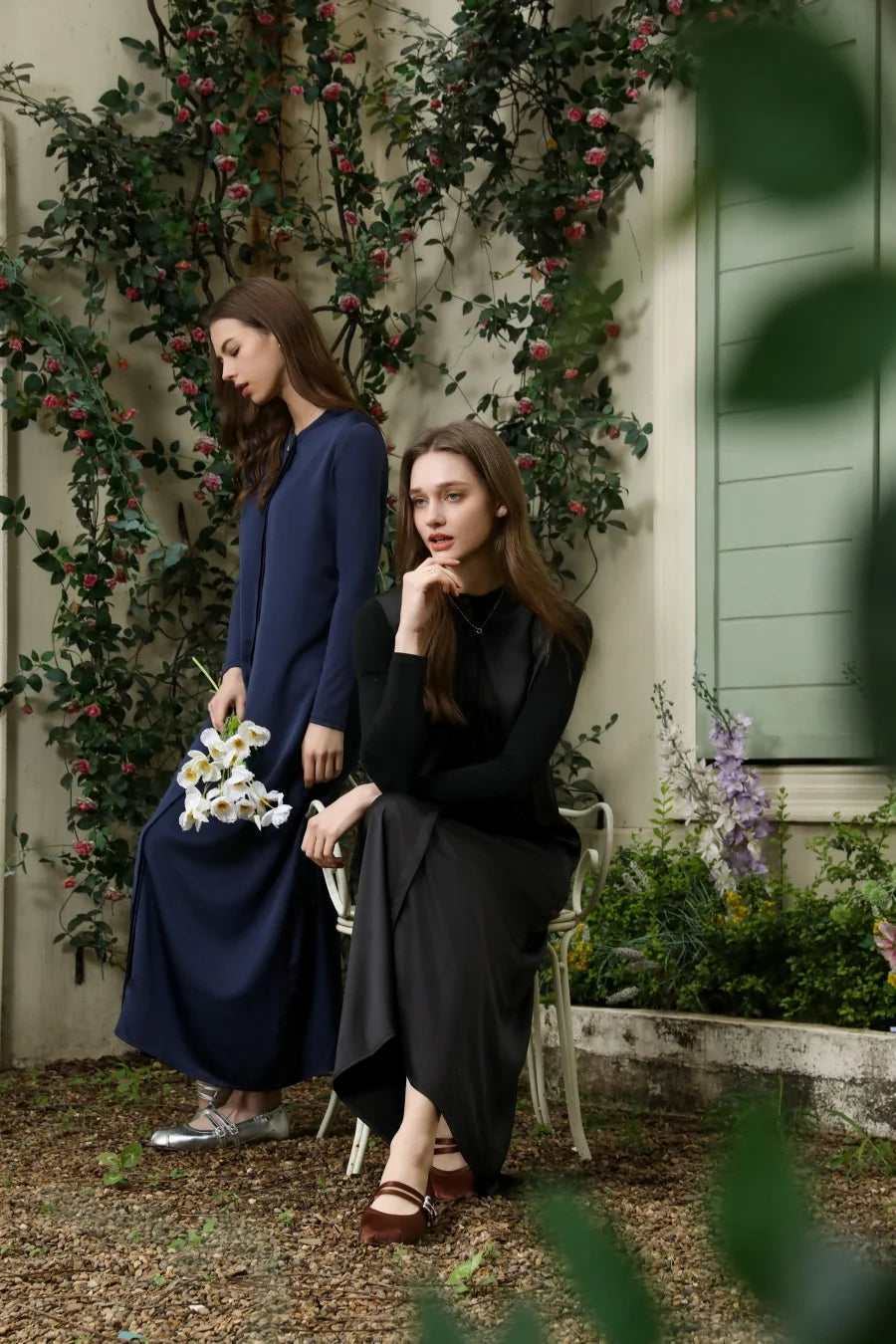 AS 2025 light matte satin dress + Jersey modal sleeve super comfortable woman dress