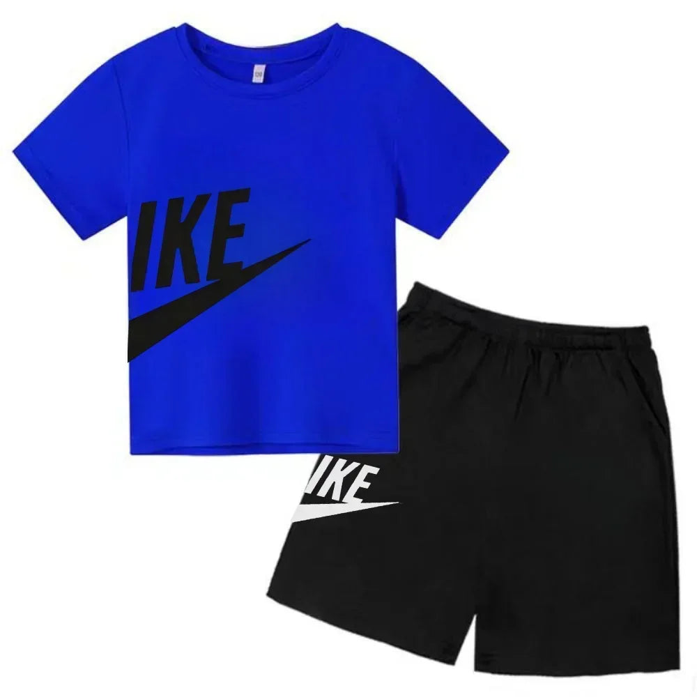 Kids Short Sleeve Top & Shorts 2-Piece Set – Casual Fashion Summer Outfit