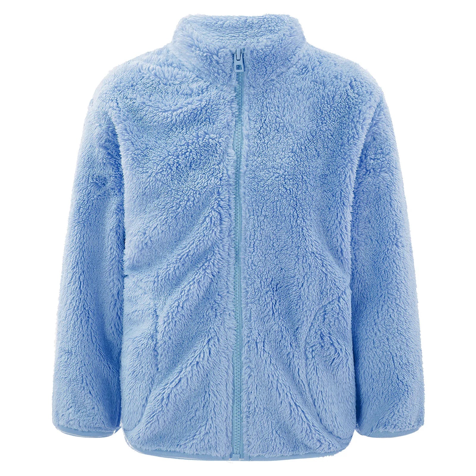 Kids Full-Zip Turtleneck Fleece Jacket – Warm Outerwear with Pocket Ages 2–12