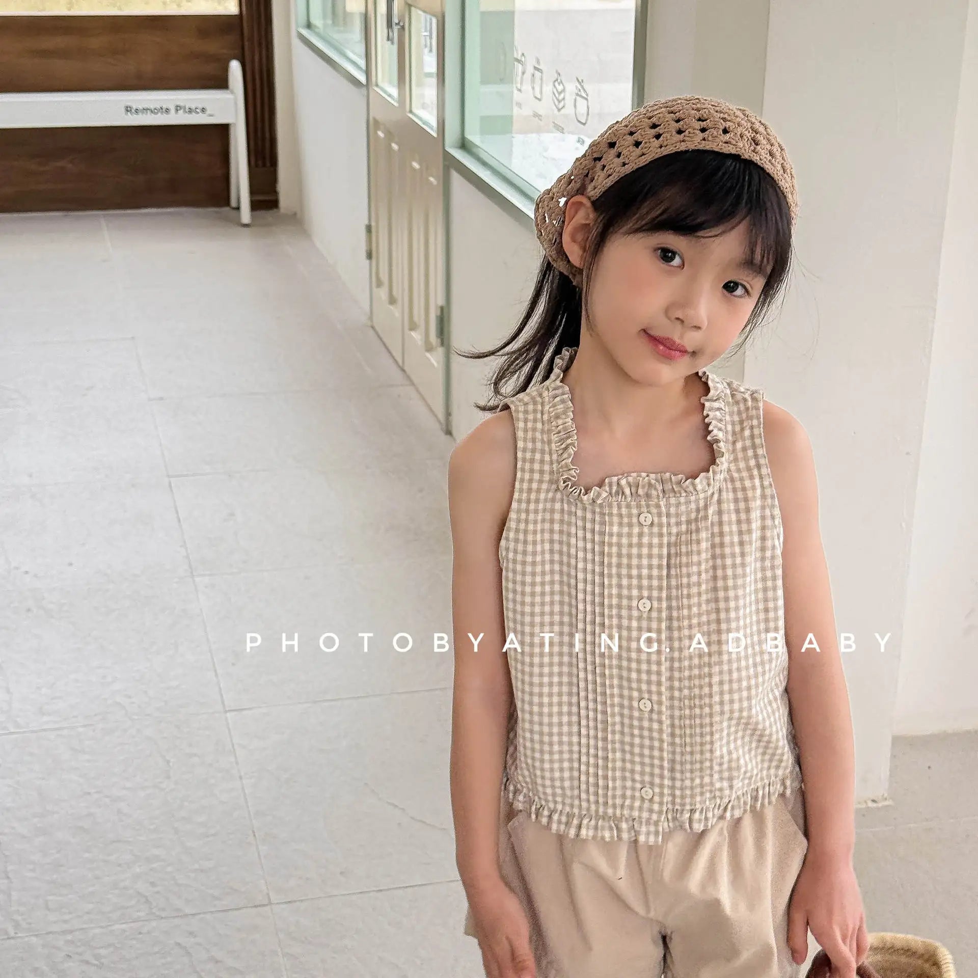 Girls Sleeveless Cotton Vest Top – Soft Summer Blouse for Toddlers