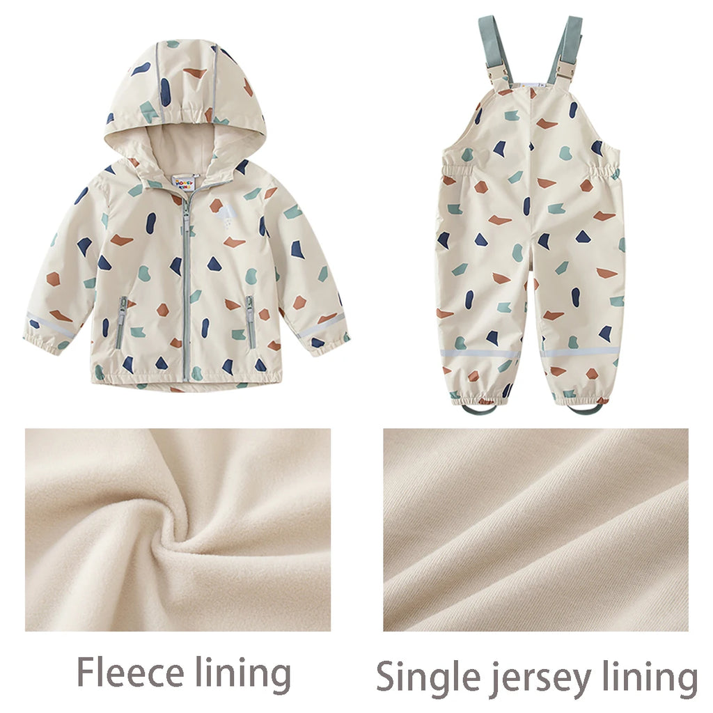 Kids Waterproof Raincoat & Pants Set – Baby Overalls Rain Suit for Girls & Boys