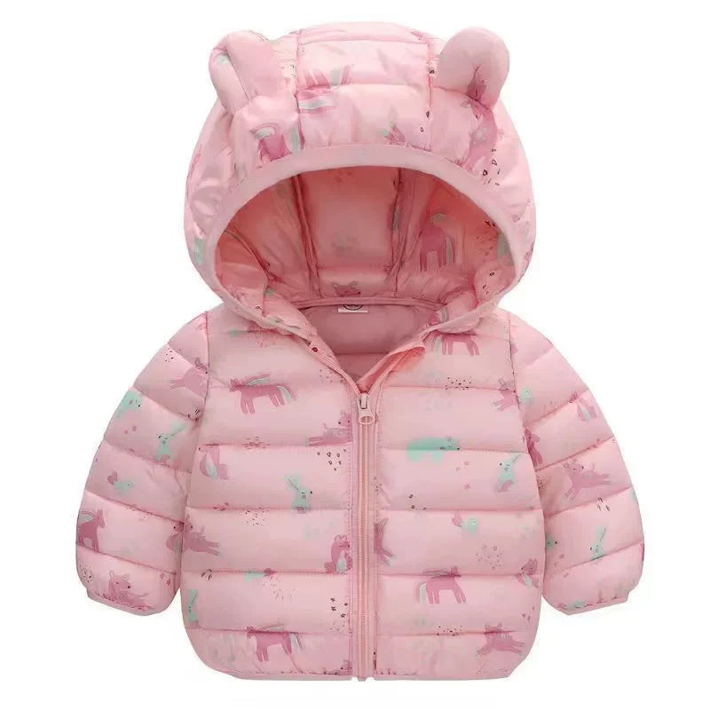 Kids Cartoon Baseball Jacket – Warm Cotton Autumn Outerwear for Boys & Girls