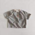 Baby Embroidered Big Eyes T-Shirt – Cute Short Sleeve Cotton Tee