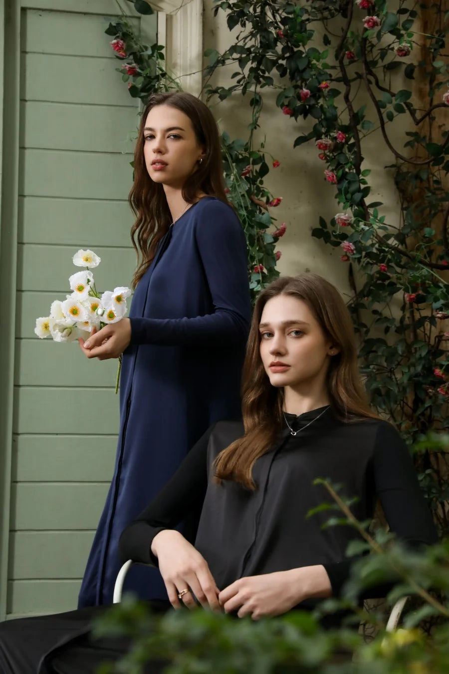 AS 2025 light matte satin dress + Jersey modal sleeve super comfortable woman dress