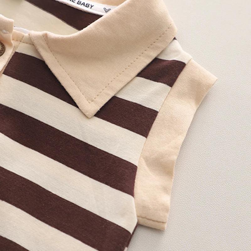 Baby Boys Striped Sleeveless 2-Piece Set – Casual Summer Outfit