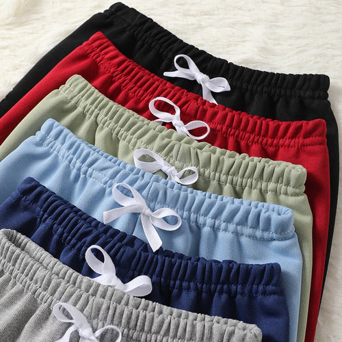 1/3/6 Piece Children's Summer Solid Color Fashion Casual Shorts Boys Wild Sports Outdoor Pants Girls Colorful Stretch Beach Pant