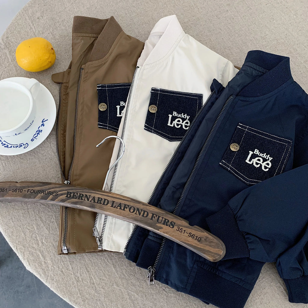 Kids Contrasting Color Pocket Baseball Jacket – Cool Zipper Shirt Outerwear