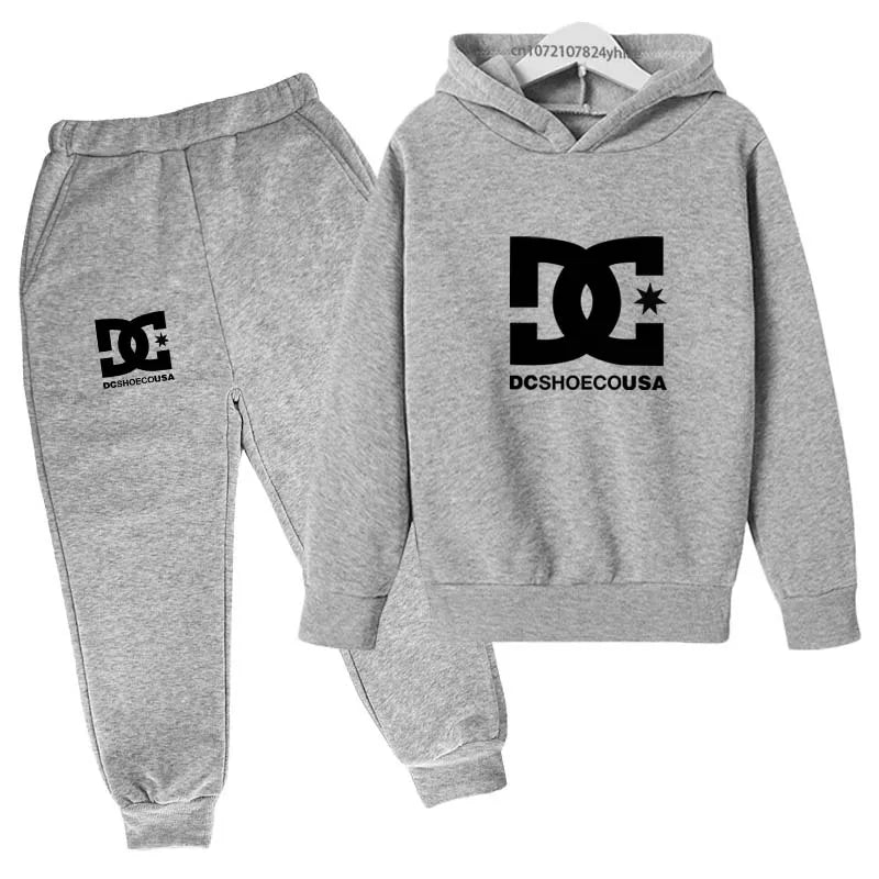 Kids Print Hoodie & Pants Tracksuit Set – Casual 2-Piece Outfit Ages 2–13