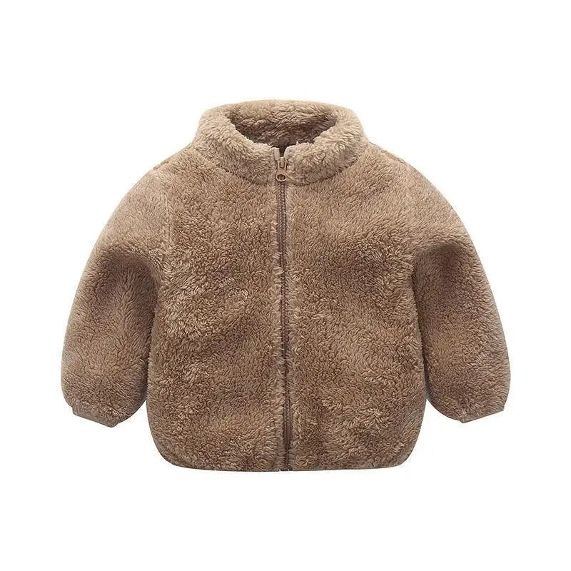 Kids Warm Fleece Hooded Jacket – Boy & Girl Winter Outerwear Coat