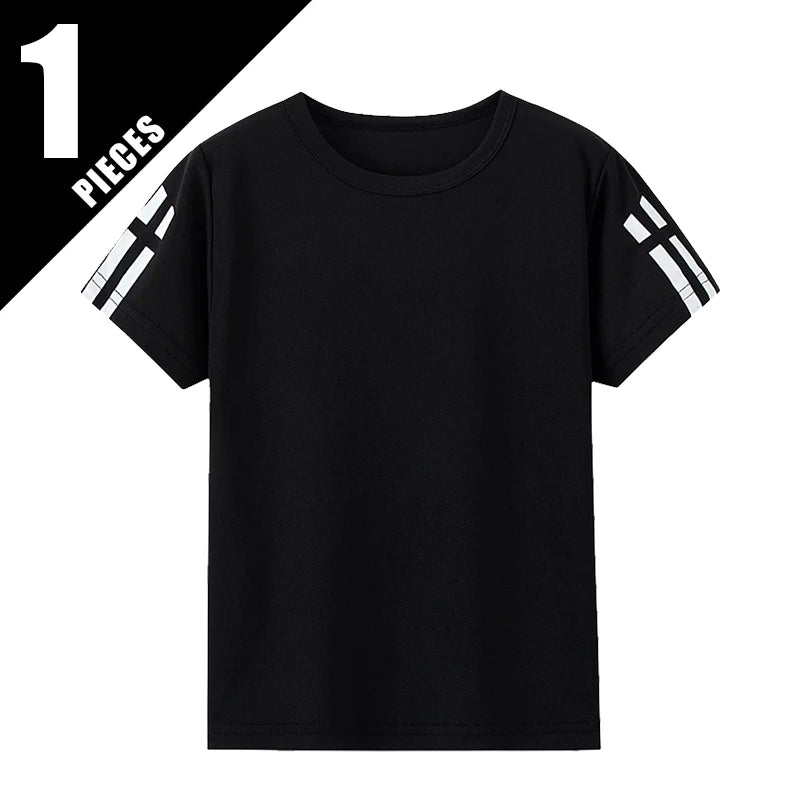 Kids Quick-Dry Sports T-Shirt – Loose Short Sleeve Training Team Uniform