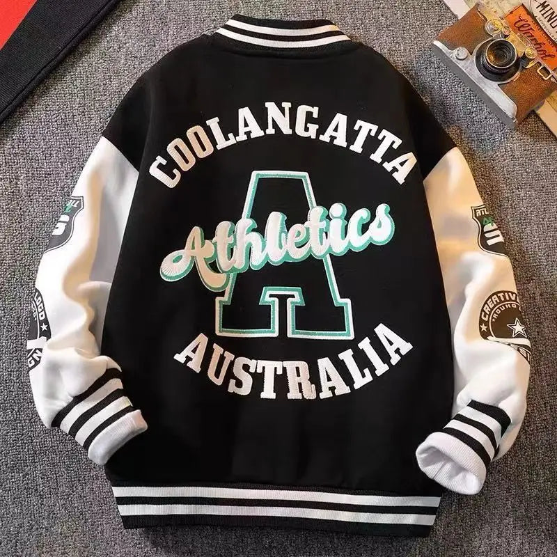 Boys Baseball Uniform Jacket – Sports Outerwear Coat Ages 3–14