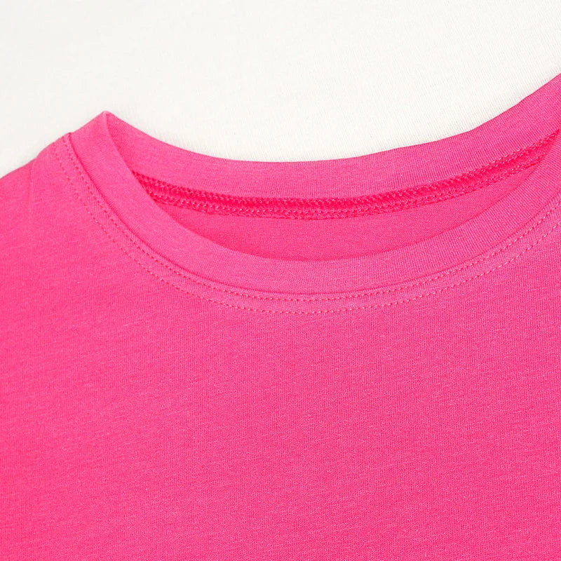 Girls Flower Print Cotton T-Shirt – Pink Casual Tee Ages 2–14
