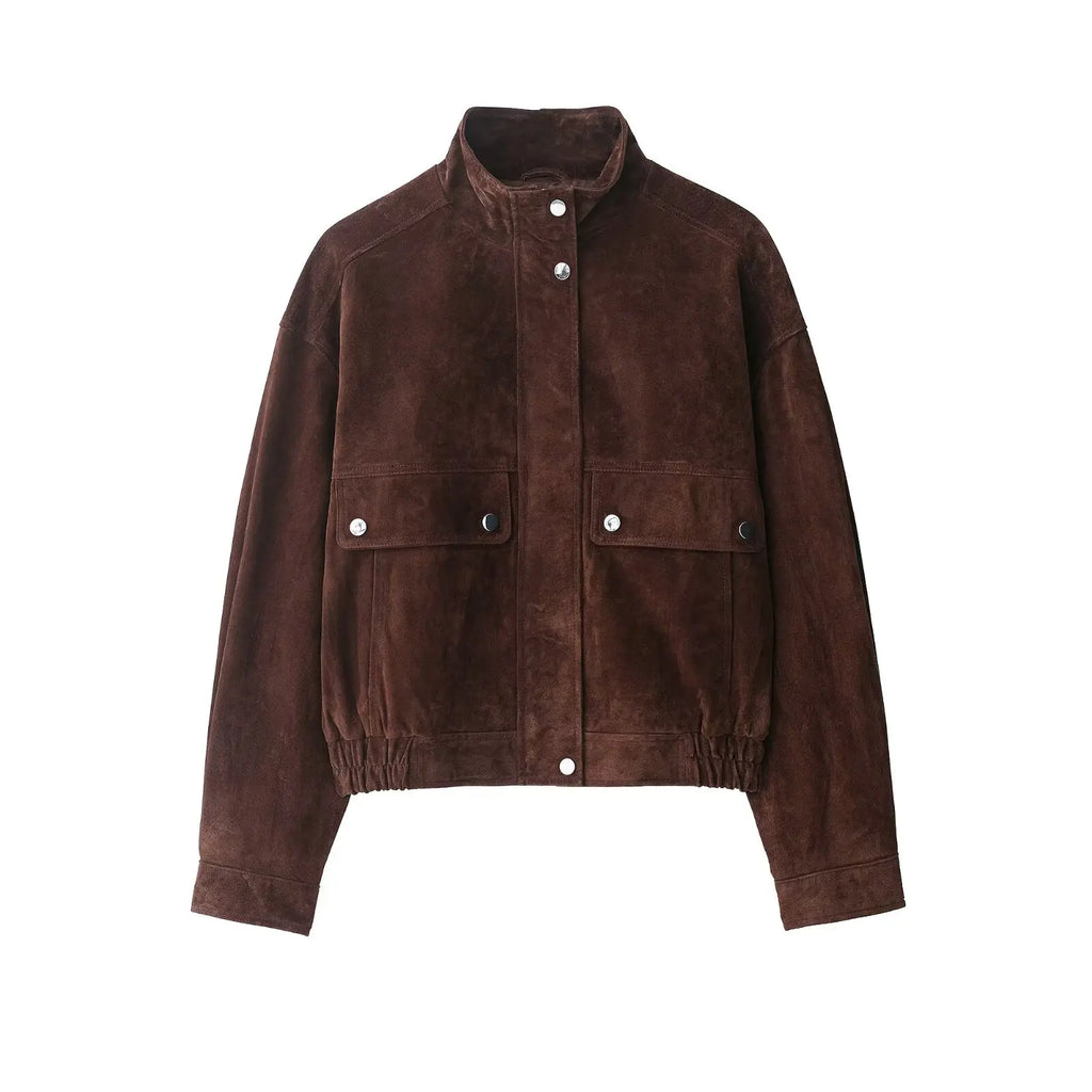 Women's Big Pocket Loose Warm Autumn Jacket – Elegant Street Chic Student Coat