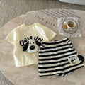 Kids 3D Puppy Print Short Sleeve & Shorts Set – Cute 2-Piece Summer Outfit